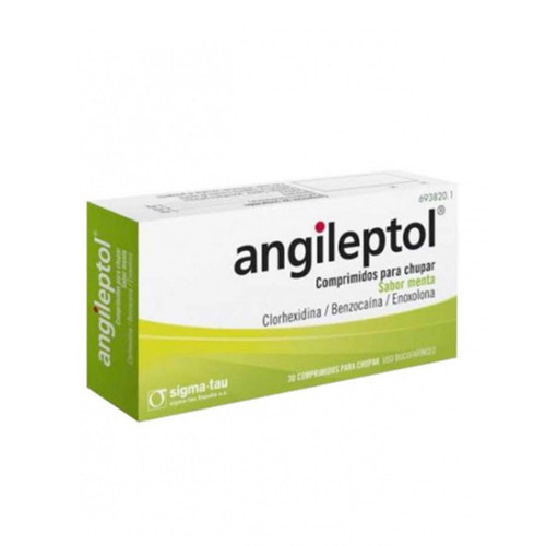 ANGILEPTOL COMPRIMIDOS PARA CHUPAR SABOR MENTA, 30 comprimidos