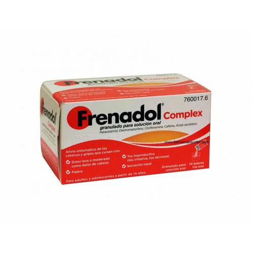FRENADOL COMPLEX GRANULADO PARA SOLUCION ORAL , 10 sobres FRENADOL COMPLEX GRANULADO PARA SOLUCION ORAL , 10 sobres