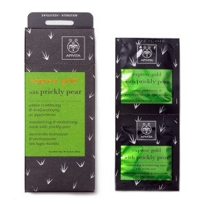 Apivita Express Gold Mascarilla hidratante y revitalizante con higo chumbo 2x8ml
