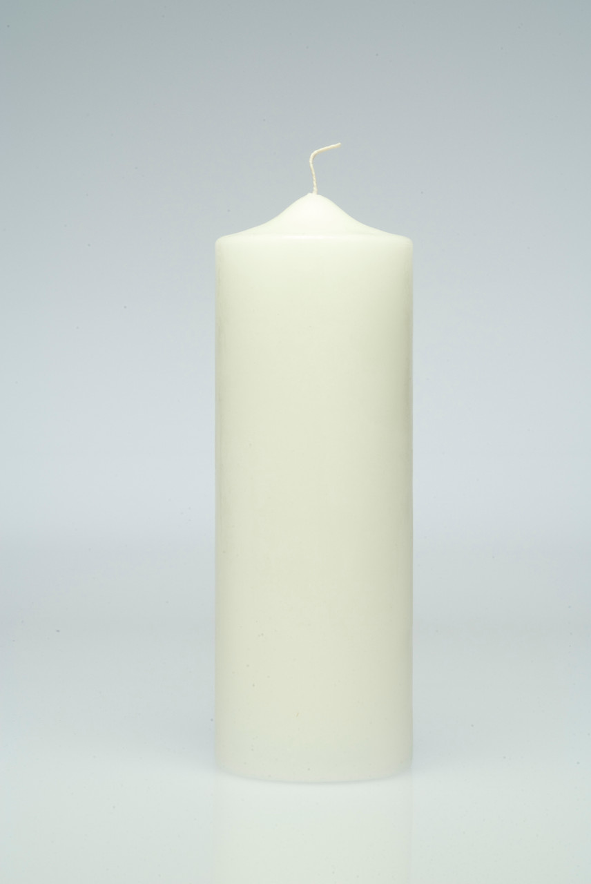 3x8in Pillar Candle - White - Jacobson