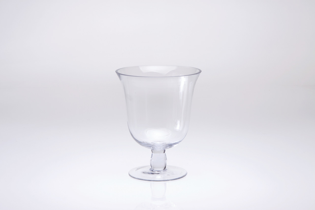 Tall Glass Vase① 8in Tall Pedestal Clear Glass Vase - Jacobson
