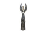 27.5in Tall Queen Alexandra Metal Standing Angel - Patina Finish