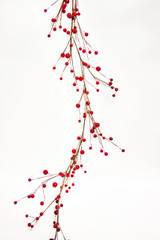 48in Shiny Berry Garland - Red