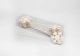 16in EVA Glitter Snowflake Pick - White Iridescent (24pk)