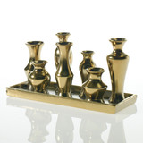 11.75in Long Chic Ceramic Bud Vase Set - White