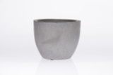 8in Wide Newport Cement Pot - Grey