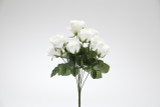 17in Rose Bush x9 - White