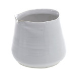 3.25in Wide Tegan Ceramic Pot - White