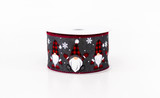 #40 Gnome Buffalo Plaid Hats Xmas Ribbon - Wired Edge (10yd)