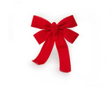 #40 Premade 4 Loop Red Velvet Bow