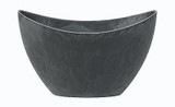 9.25in Long Recycled Plastic Oval Boat Planter - Slate