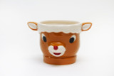 6.5in Wide "Rudolph" Reindeer Ceramic Pot