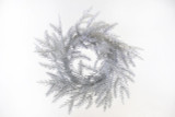 24in Glitter Noble Fir Wreath, 30 Tips  Silver
