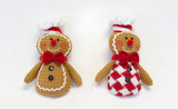 5in Gingerbread Chef Ornament with Hanger (Assorted Red White)
