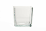 5.5in Abbey Cube Clear Glass Vase