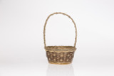 9in Wide Mixed Wood Basket with Handle