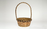 9in Wide Mixed Wood Basket with Handle