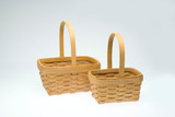 9.5-11in Long Splitwood Rectangular Baskets (Set of 2)
