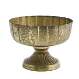 7.75in Wide Lita Metal Compote Vase - Gold