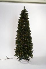 7.5ft Lit Majestic Pencil Christmas Tree with 400 LED Lights, 1088 Tips