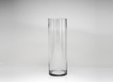 18in Tall Cylinder Glass Vase - Clear