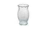 7in Tall Fluted Clear Glass Vase