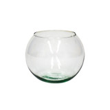 6.5in Wide Bubble Bowl Vase - Recycled Glass