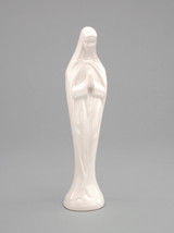 14in Tall Madonna Ceramic Statue - White