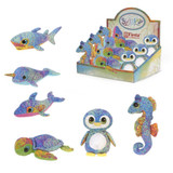 8in Tall Scribbleez Ocean Animals Plush (Assorted)