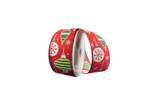 #9 Holiday Ornaments Xmas Ribbon - Wired Edge (20yd)