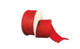 #9 Twinkle Glitter Xmas Ribbon - Wired Edge - Red (20yd)