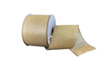 #40 Twinkle Glitter Xmas Ribbon - Wired Edge - Champagne (20yd)