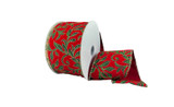 #40 Gilded Holiday Velvet Ribbon - Wired Edge (20yd)