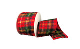 #40 Huntsman Brushed Plaid Xmas Ribbon - Wired Edge (20yd)
