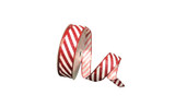 #9 Candy Cane Stripe Xmas Ribbon - Wired Edge (50yd)