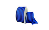 #9 Holiday Cabana Stripe Xmas Ribbon - Wired Edge - Royal Blue (20yd)
