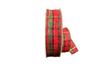 #9 Diana Traditional Plaid Xmas Ribbon - Wired Edge (50yd)