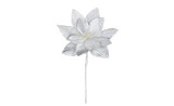 22in Velvet Poinsettia - White