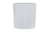 10in Wide Cylinder Ceramic Vase - White