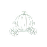 15in Tall Metal Cinderella Carriage for Display