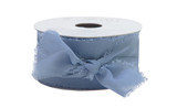 #9 Alena Frayed Edge Chiffon Ribbon - Colonial Blue (10yd)