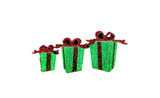 LED Gift Box Set - Green Red (Set of 3)