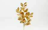 23in Glitter Apple Leaf Spray x8 - Gold