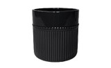 4.25in Wide Taylor Ceramic Pot - Black