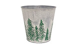 5in Wide Pine Trees Tin Pot Cover