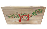 10in Long "Joy" Flared Square Wood Planter Box