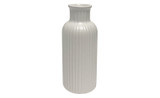 4.5in Tall Asher Ribbed Ceramic Bud Vase - Matte White