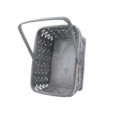 11.5in Long Woodchip Rectangular Basket with Drop Handle - Greywash (Set of 3)