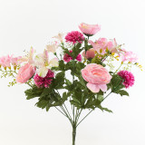 21in Alstroemeria Cornflower Freesia Bush x14 - Pink Cream