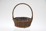 13.5in Wide Rustic Basket - Dark Stain